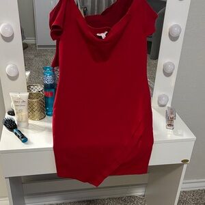 a'gaci Asymmetrical Red Dress